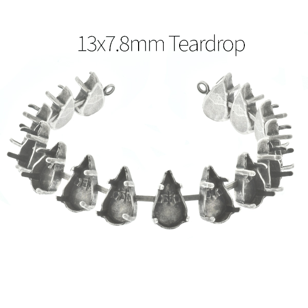 13x7.8mm Teardrop cup chain Bracelet base