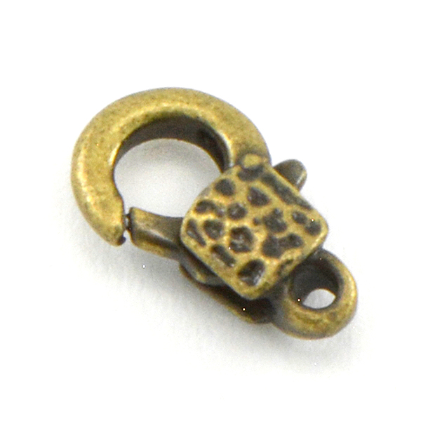 12mm Decorated Jewelry clasps lobster claw - 5pcs pack