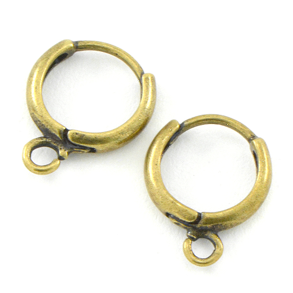 12mm round Earring Hoops with bottom loop